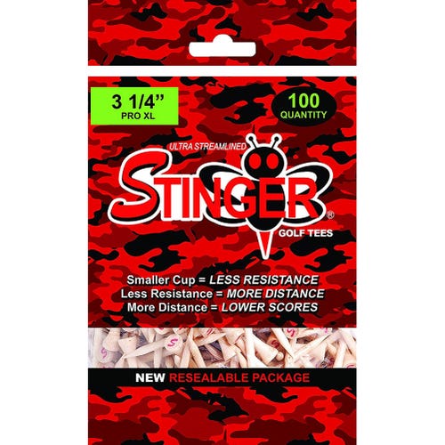 Stinger Golf Tee 3 1/4" Pro XL (100 Pk) Ultra Streamlined Golf NEW