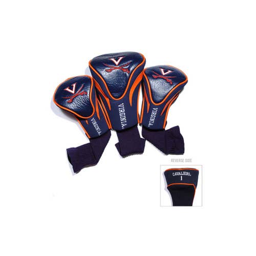Team Golf Contour Golf Club Headcovers 3pk (Virginia, NAVY) NCAA NEW