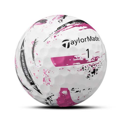 Taylor Made SpeedSoft Ink Golf Balls (Pink, 3pk) 1 Sleeve 2024 NEW
