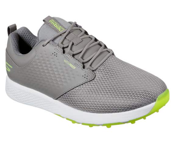 Skechers Go Golf Elite 4 Prestige Shoes (Gray/Lime, 8, Medium) NEW