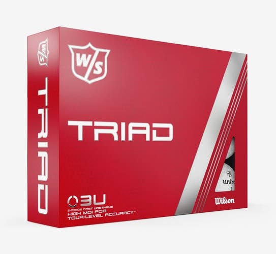 Wilson Staff Triad Golf Balls (WHITE, 12pk) NEW