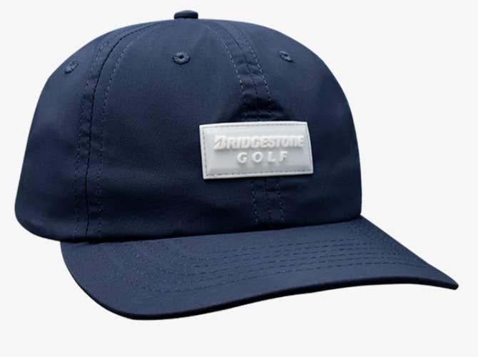 Bridgestone Silicon Patch Hat (Navy/White, Adjustable) Golf Hat NEW