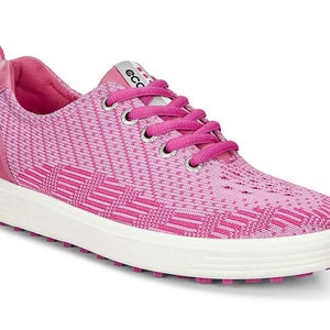 Ecco Women's Golf Casual Hybrid Knit Golf Shoes (Pink BeetRoot, 6-6.5) NEW