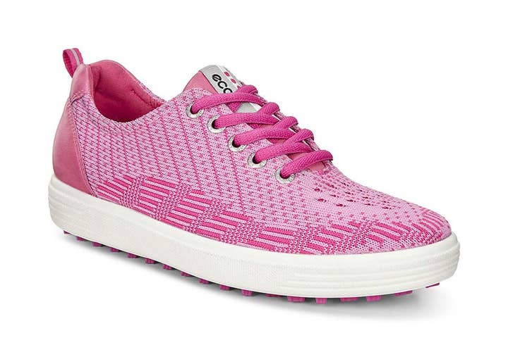 Ecco Women's Golf Casual Hybrid Knit Golf Shoes (Pink BeetRoot, 6-6.5) NEW
