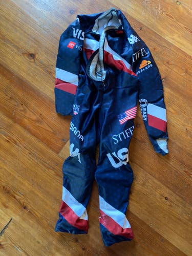Us ski team Large padded 2025 Ski Suit (Used) FIS Legal