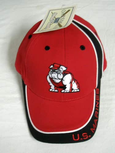 Oarsman U.S. Marines Bulldog Hat (Red/Black, Adjustable) Golf Cap NEW