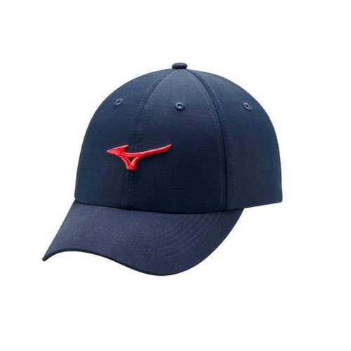 Mizuno Tour Adjustable Lightweight Golf Hat (Navy/Red, Adjustable) NEW