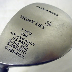 Adams Tight Lies 3 Wood 16* (Graphite, REGULAR, LEFT) VMI Air Assault 3w Golf