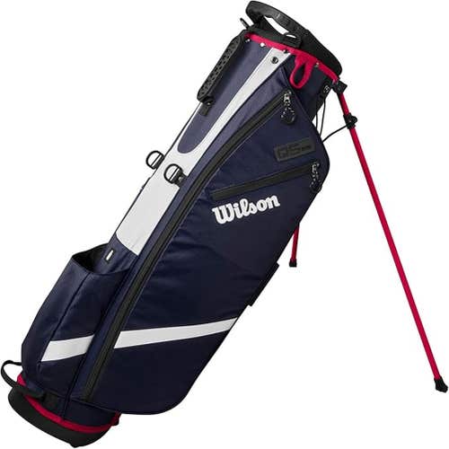 Wilson QS Stand Bag (8.5", 4-way top, Navy/Red/White) Golf NEW