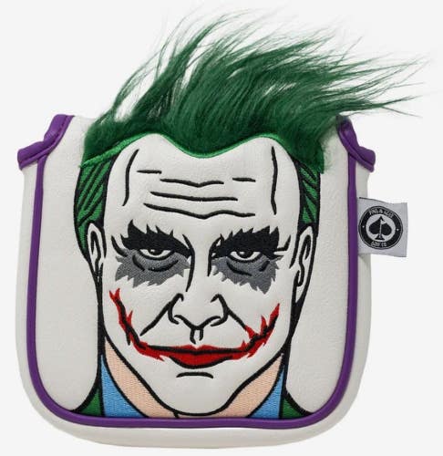 Pins & Aces Joker Mallet Putter Headcover (White, X-LARGE) Golf 2025 NEW