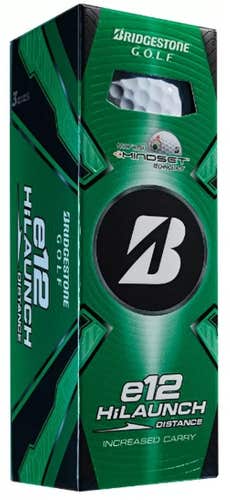 Bridgestone e12 HiLaunch Distance Golf Balls (White, 3pk) 1 Sleeve 2025 NEW