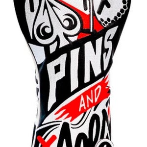 Pins & Aces Graffiti Driver Headcover (Black/Red/White) Golf 2025 NEW
