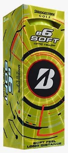 Bridgestone e6 Soft Golf Balls (Yellow,3pk) 1 Sleeve 2025 NEW