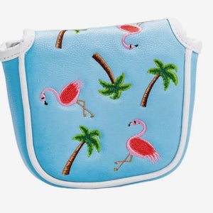 Pins & Aces Dancing Flamingos Mallet Putter Headcover (Blue/Pink) 2025 NEW