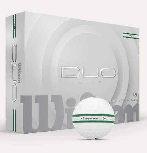Wilson Staff Duo Soft TRK360 Golf Balls (White/Green, 12pk) 2025 NEW