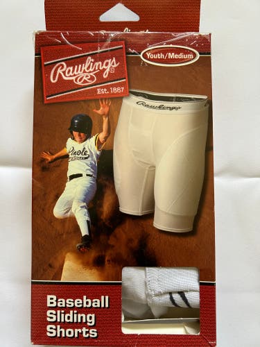White Medium Kids Unisex Rawlings Shorts (Used)