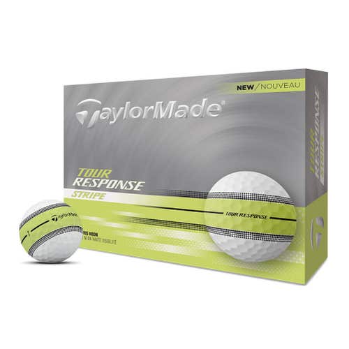 Taylor Made Tour Response Stripe Golf Balls (Neon Yellow, 12pk) 1dz 2025 NEW