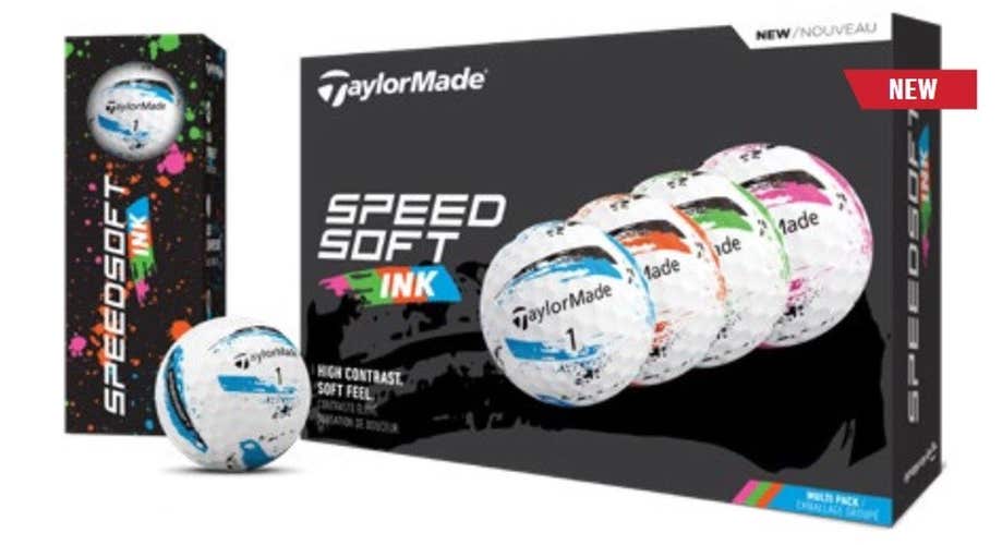Taylor Made SpeedSoft Ink Golf Balls (Multi, 12pk) 1dz 2025 NEW