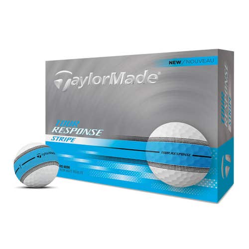 Taylor Made Tour Response Stripe Golf Balls (Neon Blue, 12pk) 1dz 2025 NEW