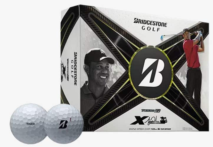 Bridgestone Tour B-X Tiger Woods Edition Golf Balls (White, 24pk) 2dz 2024 NEW