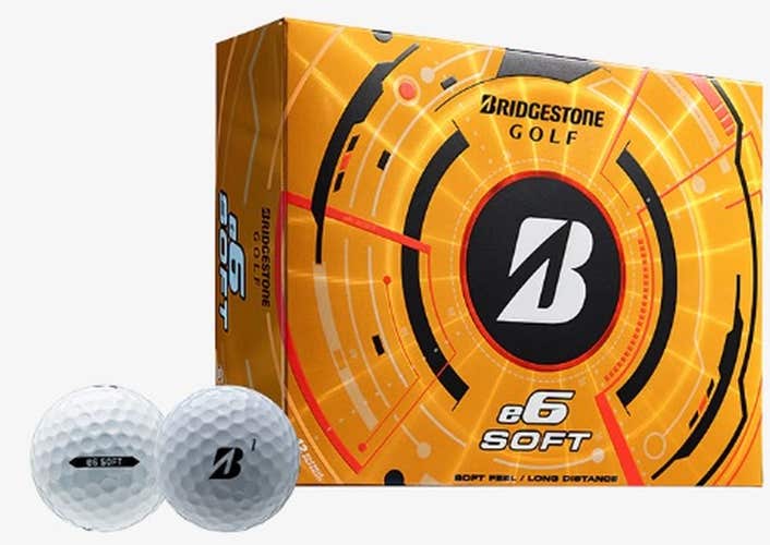 Bridgestone e6 Soft Golf Balls (White, 24pk) 2dz 2025 NEW