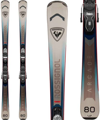 New Rossignol Arcade 80 XP10 Skis w/ Bindings 158cm Men’s