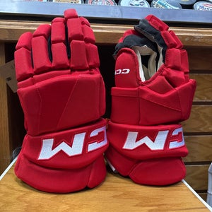 Red Pro Stock CCM XF Pro Gloves 15”