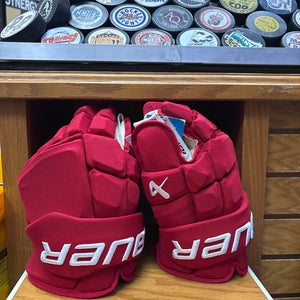 Bauer Supreme Mach Gloves 14" Red (New)