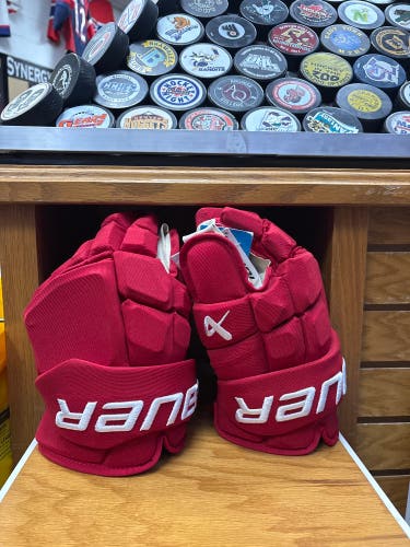 Bauer Supreme Mach Gloves 14" Red (New)