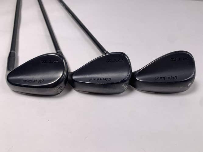 Cleveland RTZ Black Wedge Set 50* 10 | 54* 10 | 58* 10 Catalyst Spinner 80g RH