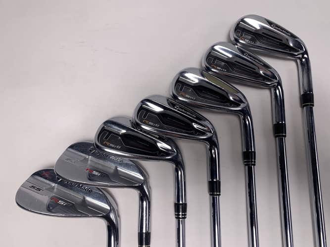 TaylorMade RSi 1 Iron Set 6-PW+AW+SW REAX 90g Stiff Steel Mens RH