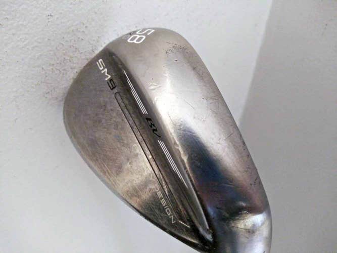 Titleist Vokey SM9 Lob Wedge 58* 12* (Brushed Steel, D Grind) Golf Club