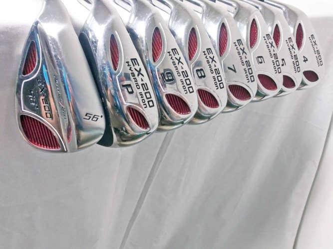 Powerbilt EX-200 Hybrid Iron Set 4-PW+SW (Graphite REGULAR, LEFT) LH Golf Clubs