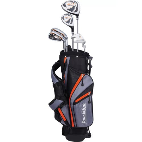 NEW Tour Edge Hot Launch HL-J Orange 5-Piece Complete Golf Club Set w/ Stand Bag