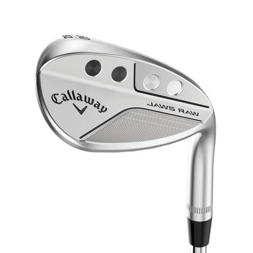 CALLAWAY 2023 JAWS RAW CHROME FULL FACE LOB WEDGE 58°-10° (BOUNCE) S GRIND STEEL WEDGE FLEX STANDAR