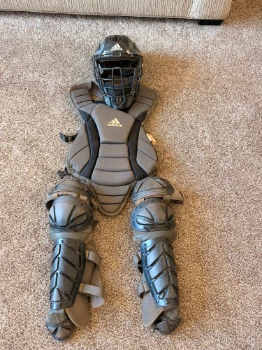 Black/Gray Adidas Catcher's Set (Used)