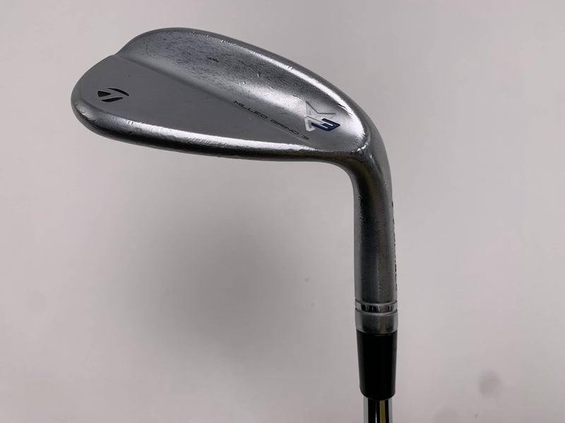 TaylorMade Milled Grind 3 Raw Chrome Wedge 56* 12 Bounce SB-Grind Steel Mens RH