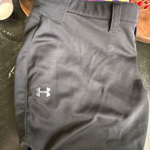 Black Women's Large Adult Under Armour Game Pants (New)