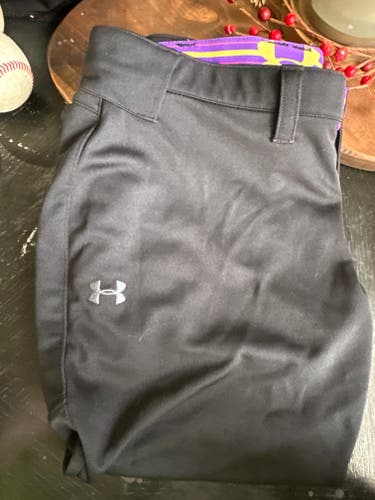 Black Women's Large Adult Under Armour Game Pants (New)