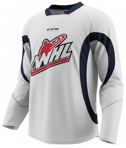 CCM Pro Stock WHL Practice Jerseys White 7027