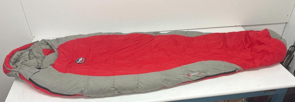 Big Agnes Crater 15 F Down Filled Right Zip Mummy Sleeping Bag Red EXCELLENT