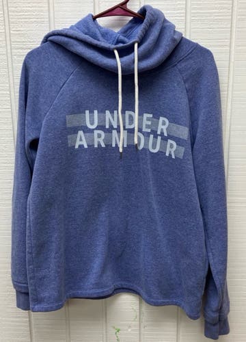 Under Armour Women’s Small Hoodie Blue Fleece Sporty Activewear