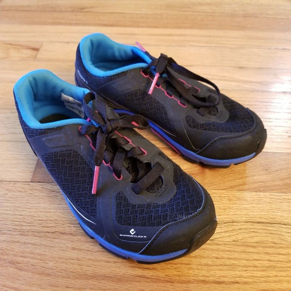 Shimano SH-CW41L SPD Cycling Biking Shoes Women’s Black Blue US 5.6 / EU 37