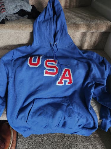 Team USA Hickey Blue Men's XL Champion Sweatshirt (New)