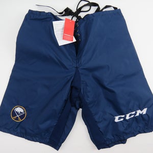 CCM PP10 Buffalo Sabres NHL Pro Stock Hockey Player Girdle Pant Shell Navy Blue Large +1