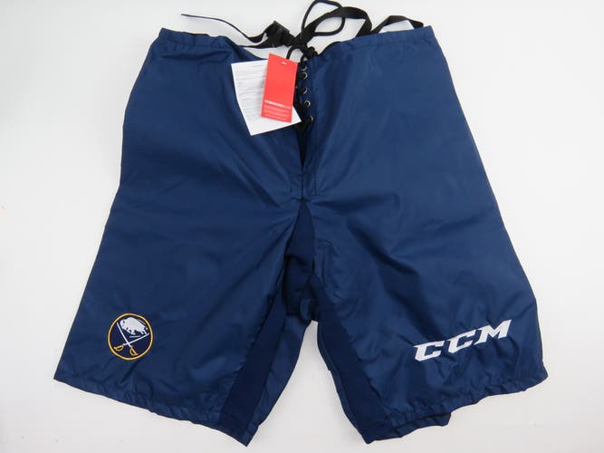 CCM PP10 Buffalo Sabres NHL Pro Stock Hockey Player Girdle Pant Shell Navy Blue Large +1
