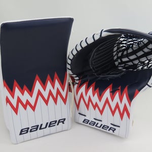 Washington Capitals NHL Pro Stock Hockey Goalie Glove Blocker Set LINDGREN Full Right