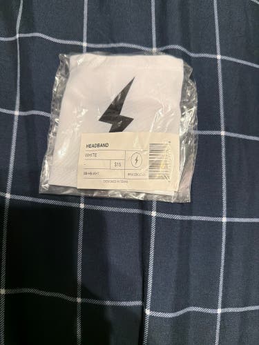 White Bruce bolt headband