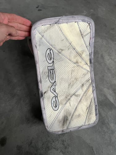 Large Eagle Sentry Goalie Leg Pads, Glove and Blocker. (Used)