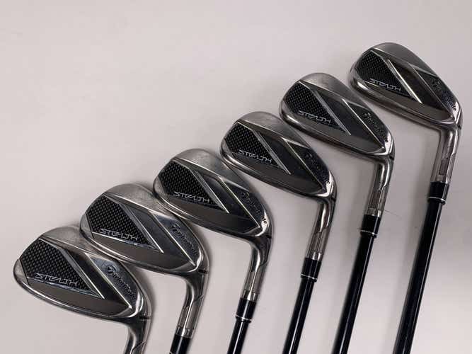 TaylorMade Stealth Iron Set 5-PW Fujikura Ventus Red 5A Senior Graphite Mens RH